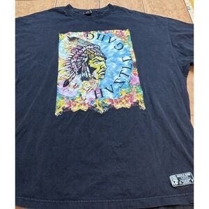 Hustle Gang Big Chief Indian‎ Double Sided Black Graphic T-shirt Sz 3XL